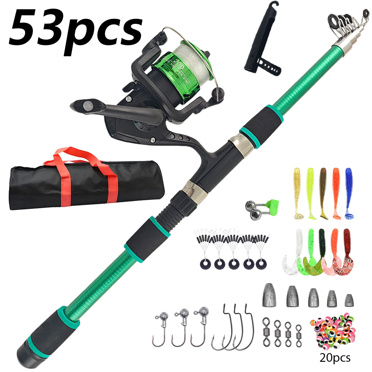 Portable Telescopic Fishing Ro - огляд і ціна Spincast Reel