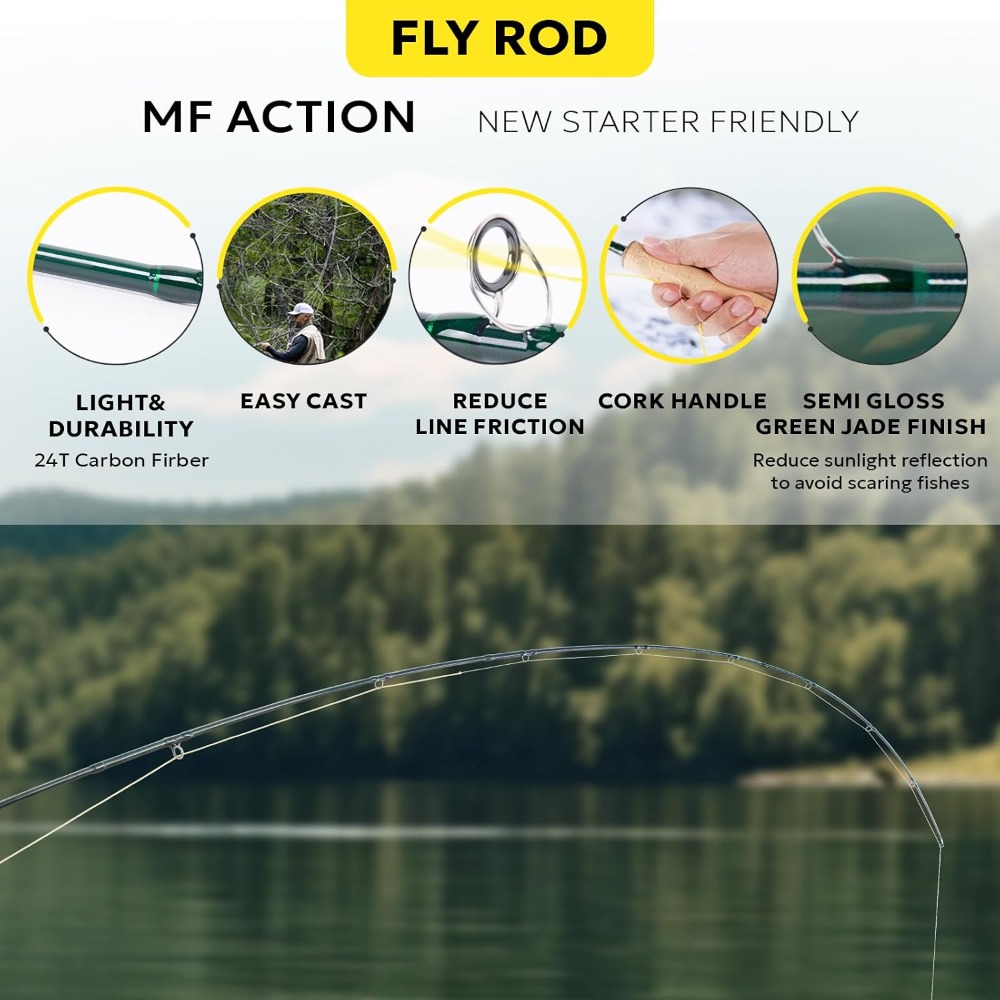 Fly Fishing Rod Combo Starter  - огляд і ціна Fly Reel
