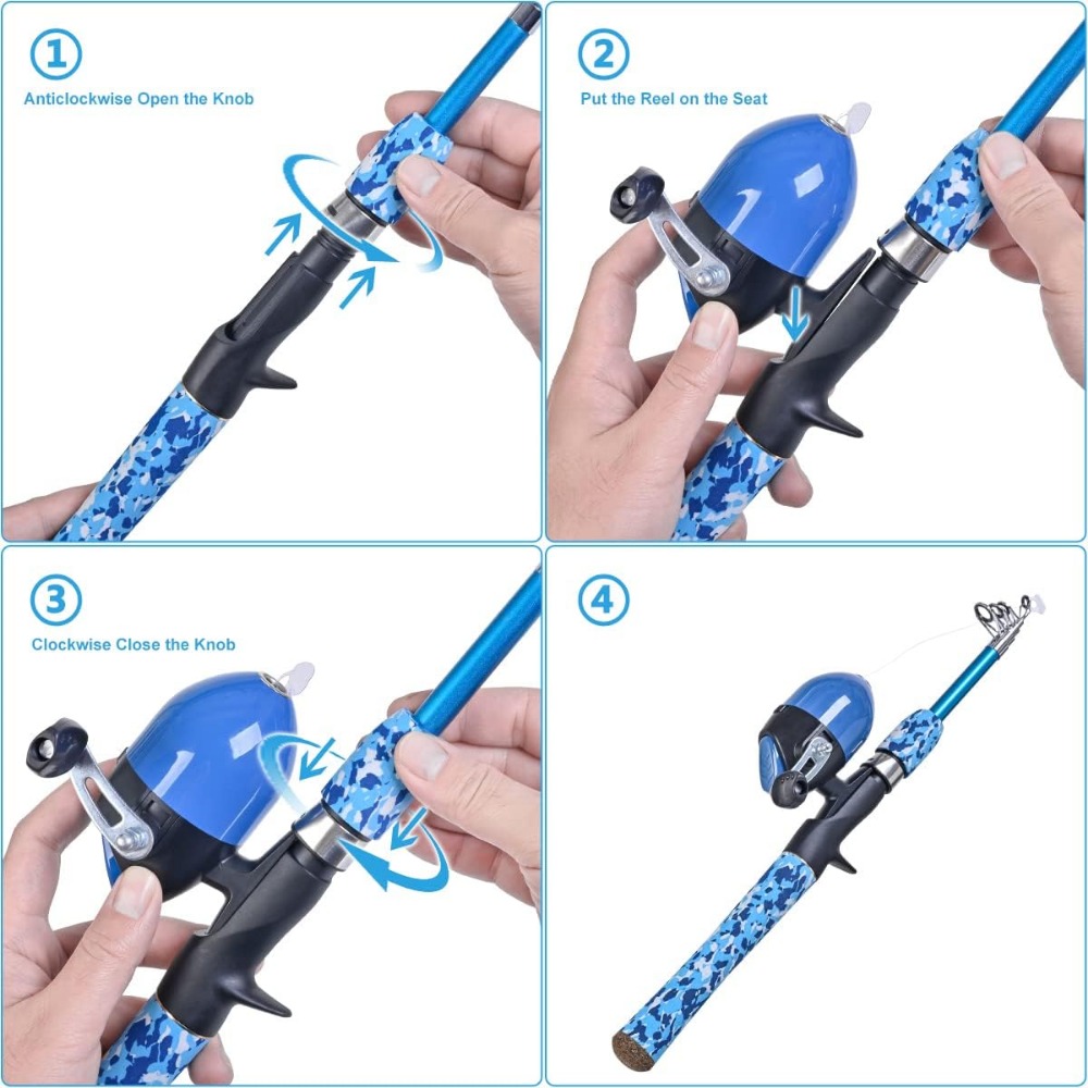 Kids Fishing Pole Set with Ful - огляд і ціна Spincast Reel