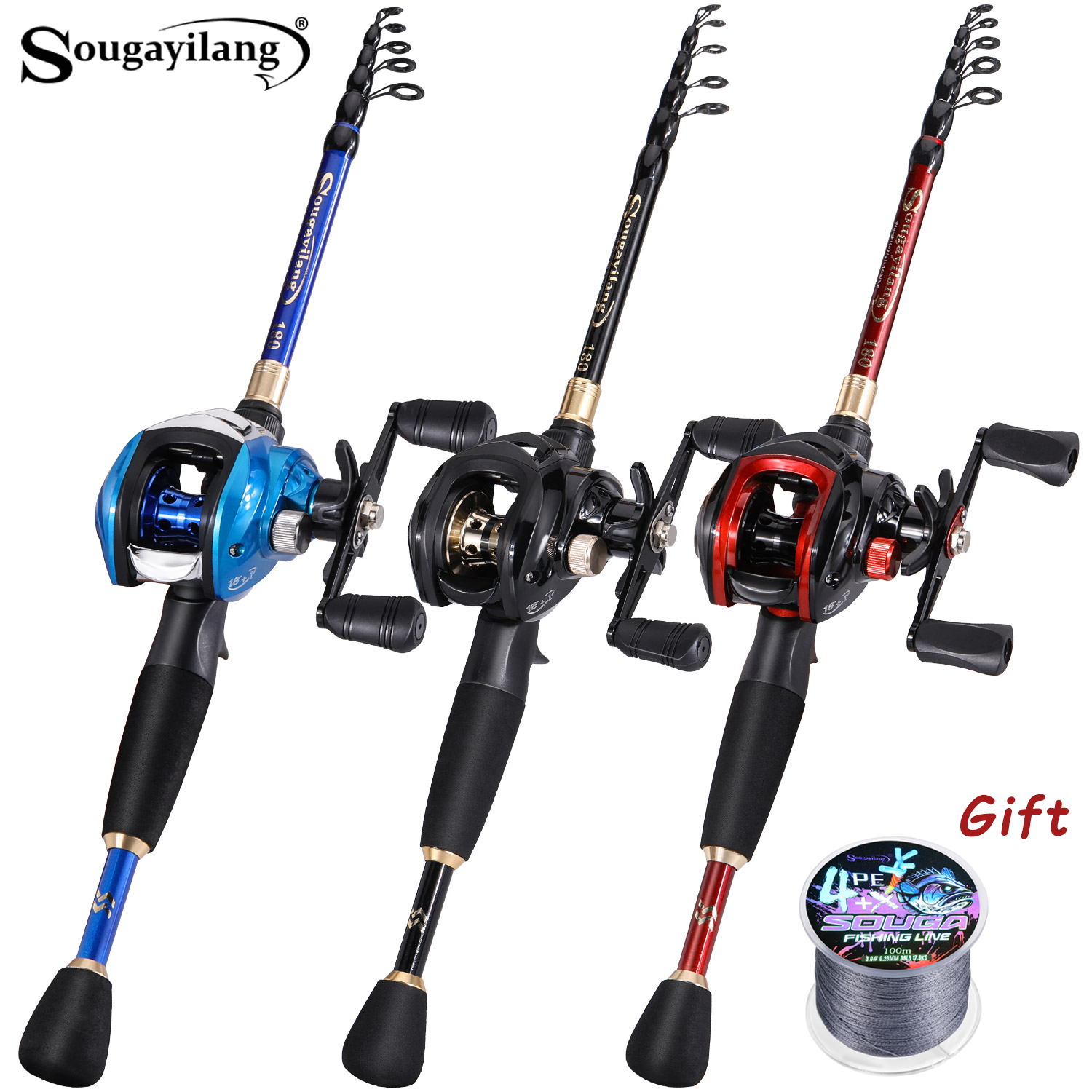 Sougayilang Fishing Set with C - огляд і ціна Spincast Reel