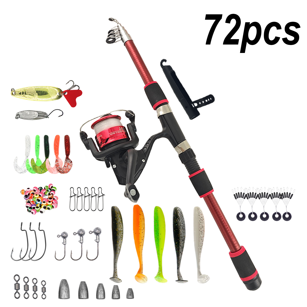 Fishing Pole Set Full Kits Wit - огляд і ціна Spincast Reel