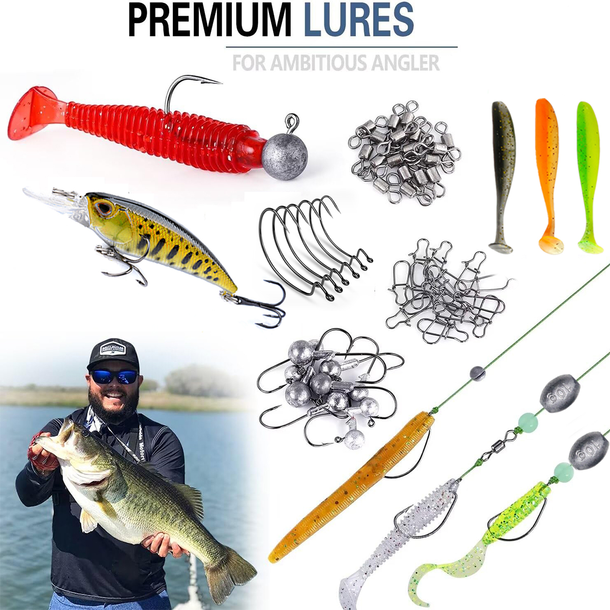 Fishing Pole Set Full Kits Wit - огляд і ціна Spincast Reel